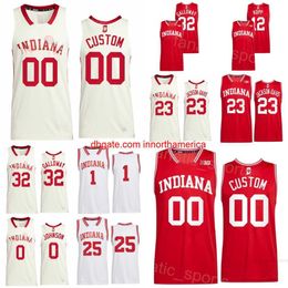 College Hoosiers Basketball Jerseys 23 Trayce Jackson-Davis 1 Jalen Hood-Schifino 0 Xavier Johnson 25 Race Thompson 12 Miller Kopp Trey Galloway