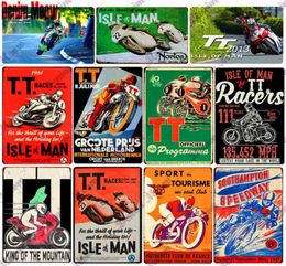 Retro TT Isle of Man Metal Signs Motorcycles Races Plaque Vintage Art Painting Plates Pub Bar Garage Shop Home Deco5149858