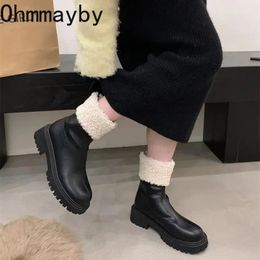 Boots 2023 Winter Women's Boots Fashion Zipper Thick Sole Knight Boots Designer Girls' Shoes 231101