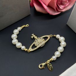 Designer Charm Bracelets Letter Vivian Chokers Luxury Women Fashion Jewellery Metal Pearl Bracelet cjeweler Westwood fgdsffdsd