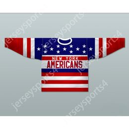Custom NEW YORK AMERICANS 1930-35 HOCKEY JERSEY ANY PLAYER OR NUMBER NEW Top Stitched S-M-L-XL-XXL-3XL-4XL-5XL-6XL