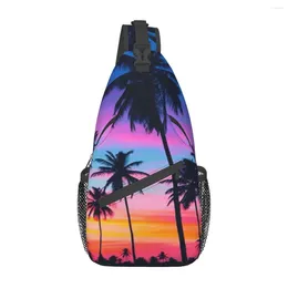 Duffel Bags Tropical Palm Tree Sunset Chest Bag Trendy Durable Gift Nice Customizable