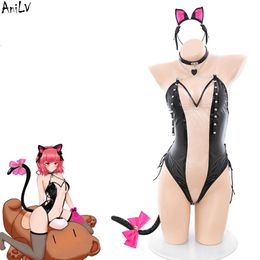 Ani Anime Tokyo Mew Momomiya Ichigo Cat Bodysuit Tail Uniform Outfit Costume Cosplay cosplay