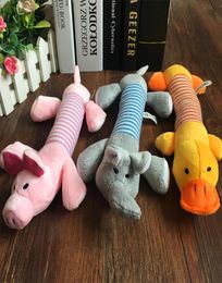 Cute Dog Toy Pet Puppy Plush Sound Chew Squeaker Squeaky Pig Elephant Duck Toys Lovely Pet Toys WCW4149687375