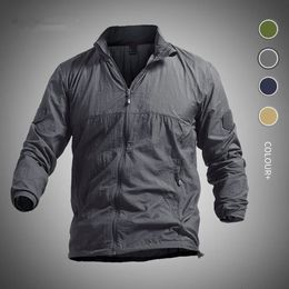 Men's Jackets Military Quick Dry Jacket Men Summer Tactical Waterproof Jacket Men's Zipper Skin Coat Jackets Ultra Light Thin Casual Outwear 231101