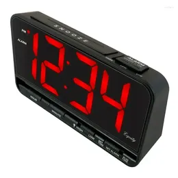 Wall Clocks Extra-Large 3 In. Red LED Alarm Clock With High/Low Settings