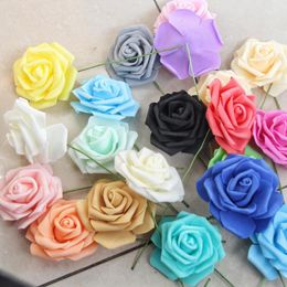 Decorative Flowers 10Pcs PE Foam Roses Flower Colourfast Artificial Wedding Bouquet Stems Home Decor Bridal Diy