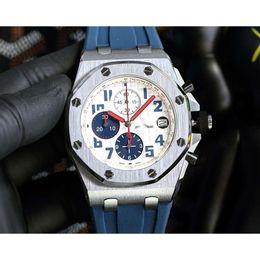 men luxury ap watch ap piglet wrist watches NWES high quality swiss quartz movement uhr back transparent rubber strap montre royal reloj