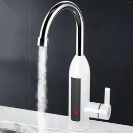 Kitchen Faucets 3000W Instant Water Heater Tap Thermostat Electric Faucet 360 Rotating LED Temperature Display