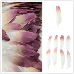 Gradient Goose Feather 15-20cm/6-8inches DIY Accessories Printed Feathers for Crafts Handwork Wedding Decoration