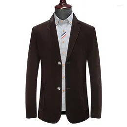 Men's Suits Arrival Fashion Super Large Business Stripe Suit Corduroy Solid Colour Casual Coat Plus Size XL-6XL 7XL