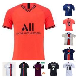 qqq8 Retro 2018 2019 2020 Paris Maillot De Football Soccer 18 19 20 21 Verratti Hommes Enfants Futbol Jerseys Mbappe Di Maria for