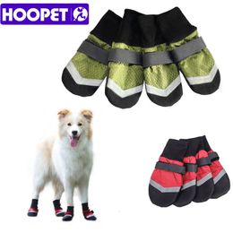 Pet Protective Shoes 4pcs Waterproof Winter Dog Antislip Snow Boots Paw Protector Warm Reflective For Medium Large Dogs Labrador Husky 231031