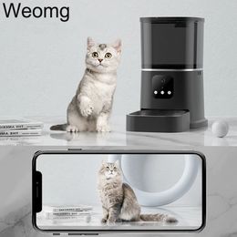 Dog Bowls Feeders 3L 6L Video Camera Feeder Timing Smart Automatic Pet For Cats WiFi Intelligent Dry Food Dispenser Voice Recorde Bowl 231031