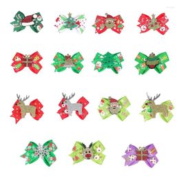 Hair Accessories Festive Bows For Girls Christmas Decorations Baby Barrettes Headwear Collection Decor