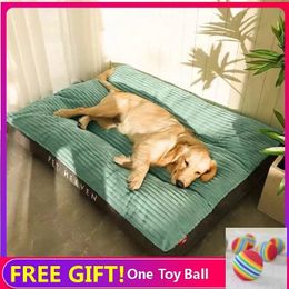 kennels pens Dog Mat Corduroy Bed Washable Winter Warm Cushion Super Soft Sleeping Kennel Sofa Pad Durable Mattress for Medium Large Dogs 231101