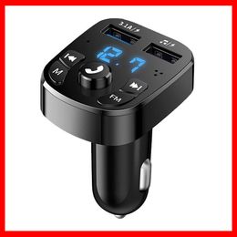 USB car charge surport Bluetooth 5.0 FM Transmitter 3.1A Fast Charger Car Kit MP3 Modulator Player Handsfree Audio Receiver Car-Charge Car-Charger Car Charging Quick