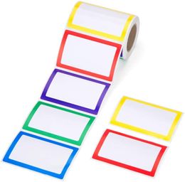 Gift Wrap 500Pcs Name Tag Sticker 5 Colors Removable Reusable Labels Blank Customize Stickers Office Meeting School Stationery