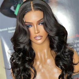 Lace Front Wig Body Wave 13X4 Lace Wigs For Black Women Synthetic Highlight Omber Lace Frontal Wig Pre Plucked With Baby Hairfac