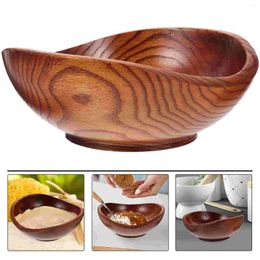 Bowls Wood Salad Bowl Fruit For Kitchen Counter Wooden Serving Large Solid Bread