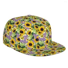 Ball Caps Nice Sunflowers 3D Print Baseball Cap Casual Sun Hat Elegant Ethnic Style Fashion Stage Hip Hop Women Men