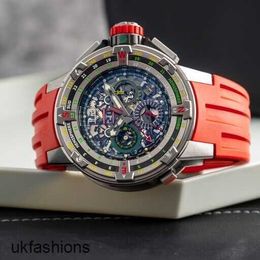 Swiss Luxury Watches Richardmiler Mechanical Sports Wristwatches Richardmiler Rm60-01 48mm Titanium Flyback Chronograph Annual Calendar RegattaHBZ3