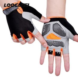 Cycling Gloves Cycling Anti-slip Anti-sweat Men Women Half Finger Gloves Breathable Anti-shock Sports Gloves Bike Bicycle Glove 231101