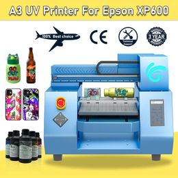 Flatbed Printer For XP600 LED Printing Machine A3 Phone Case Bottle Cylinder Glass Acrylic