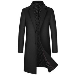 Męskie mieszanki wełny 2023 Zimowa wełniana płaszcz Mężczyzny Modne wełny mieszanki w stylu Anglii biznesowy płaszcz zwykły płaszcz mężczyźni solidne wełniane kurtki 231101
