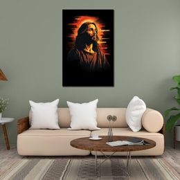 Canvas Poster Photo Print Jesus Abstract Style Picture Painting for Office Room Wall Decor