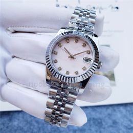 2023 Couple Diamonds Watch 41/36mm Automatic 31/28mm Quartz Watches With Box Sapphire Waterproof Wristwatches Mens Luxury Watch Womens Round Stainless Steel