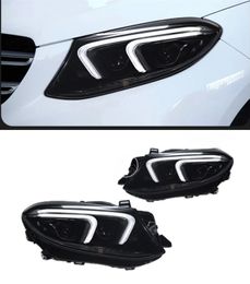 LED Headlights Projector Lens For Benz GLE W166 Class Head Lights 20 15-20 19 Daytime Head Lamp Front DRL Signal