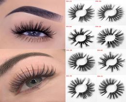 25mm Lashes Dramtic 5D Faux Mink Hair False Eyelashes Wispies Fluffy Full Strips Eyelashes Long Handmade Eye Extension1934110