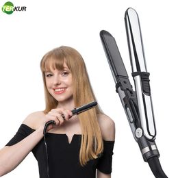 Curling Irons Mini 2 in 1 Hair Straightener 38W Curling Flat Iron PTC Fast Heating 3 Gears Straight Splint Electric Perm Stick Styling Tools 231101