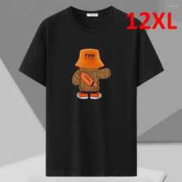 Men's T Shirts Plus Size 10XL 12XL T-shirt Men Summer Short Sleeve Tshirt Cotton Casual Print Shirt Male Big Tops Tees 9 Colour