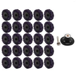 Bowls 25PCS 2 Inch 50mm Quick Change Easy Strip & Clean Discs Purple For Paint Rust Removal Surface Prep With 1 Holder