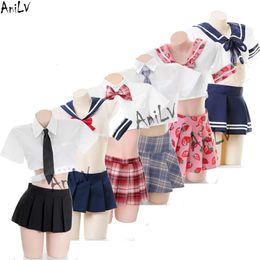 Ani Japanese School Student Uniform Series Costume Anime Girl Sailor Pleated Skirt Pamas Outfit Cosplay Clothes cosplay