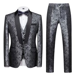 Men's Suits Blazers JacketsVestPants Suit Tuxedo Male Spring and Autumn High-end Custom Business Blazers Three-piece Men Groom Dress S-6XL 231101