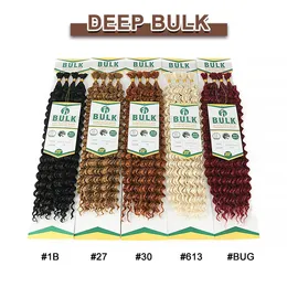 Deep Wave Synthetic Hair Bulk for Boho Box Braid 20Inches Wholesale No Weft Braiding Hair Extensions