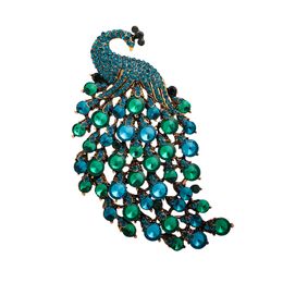 Peacock Brooches For Women Rhinestone 4-color Beauty Bird Party Office Brooch Pin Gifts vintage cat pins