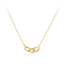 Pendants Fine Jewelry Minimalist Chain Strip Necklace Real 14k Solid Gold Geometric Circle Pendant Cross Women