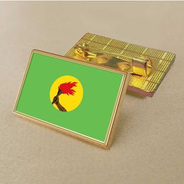 Party Republic of Zaire Flag Pin 2.5*1.5cm Zinc Alloy Die-cast Pvc Colour Coated Gold Rectangular Rectangular Medallion Badge Without Added Resin