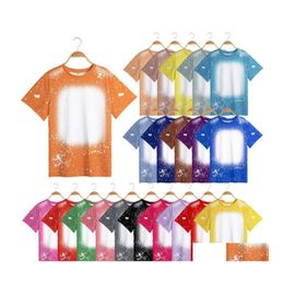 Party Favour 1Pc Sublimation Blanks Mens T Shirts Tiedied Unisex Kid Women Men For Custom Christmas Gifts Drop Delivery Home Garden F Dhvfh