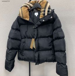 Classic Detachable Down Jacket womens Down Coat Designer Parkas 22FW Fashion Winter Mens Ladies Luxury Letter Plaid Warm Top Two Colours S-L01