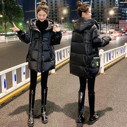 Women's Jackets 2023 Fashion Winter Jacket Women'S Office Dress Black Casual Loose Parka Coat Cotton Cushion Warm Y2k