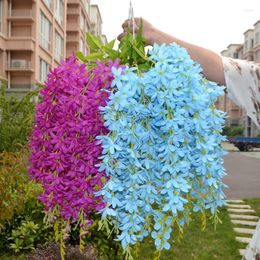 Decorative Flowers Lilac Vine Flower Wisteria Wedding Party Decoration Hanging For Home Plant Fake