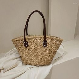 Evening Bags Handmade Women's Shoulder Bag Large Capacity Handbag Bohemian Summer Grass Beach Shopping Basket