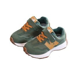 Sneakers Kids PU Leather Lightweight Soft Rebound Sole Sneakers Non-Slip Children's Sports Boys Girls Autumn Flat Breathable Travel Shoes 230331