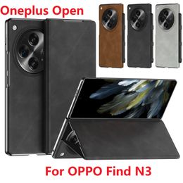 Wallet PU Leather For Oneplus Open Case Pen Slot Flip Book Stand Protection Oppo Find N3 Cover