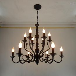 Chandeliers Resraurant Bar Wrought Iron 12-20 Pcs Dining Room Hanging Lamps Lustres E Pendentes Industrial Lighting